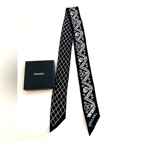 chanel paisley chain scarf|chanel slim bandeau scarf.